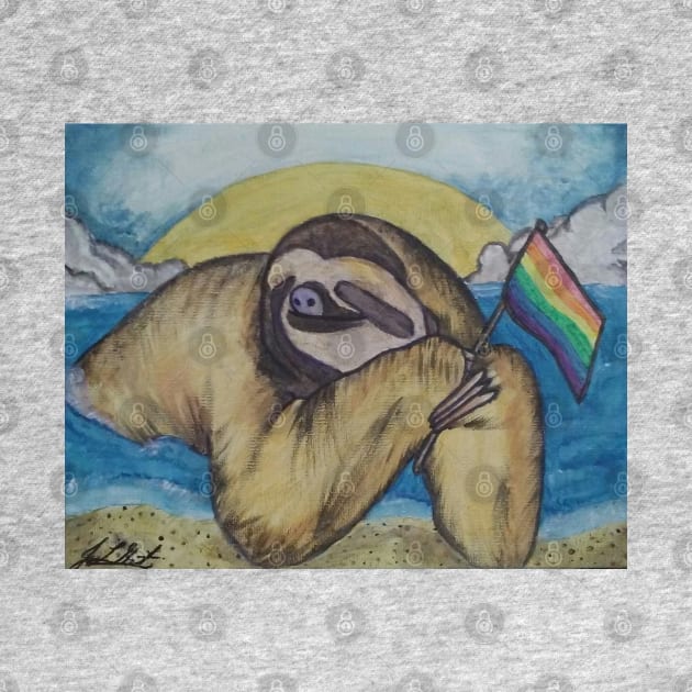 LGBT Sloth Painting by tat2jojo